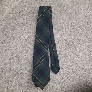 Kennedy Wool Scottland Tie Classic Christmas Plaid Blue Green
